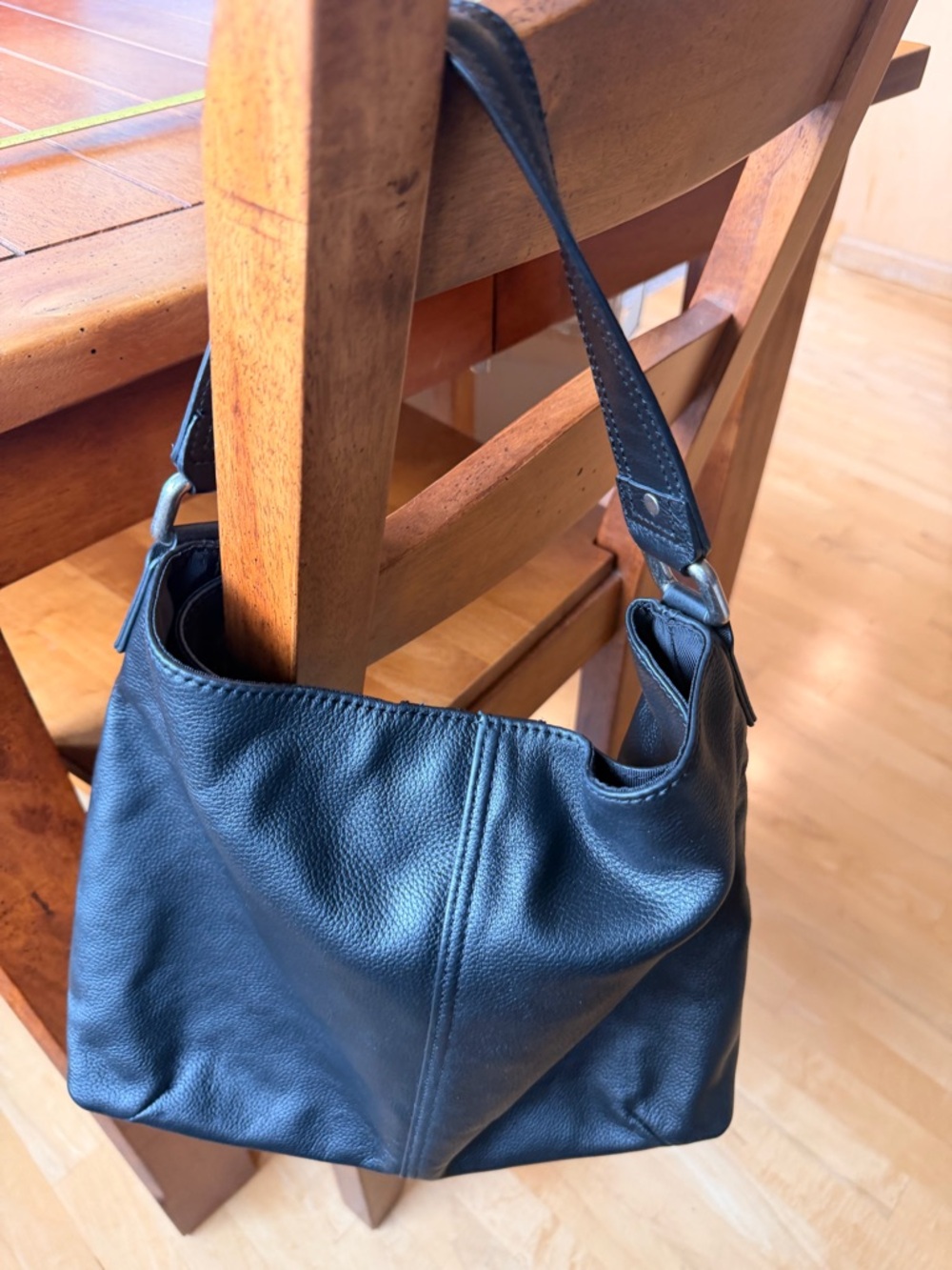 Kooba Classic Black Leather Shoulder Bag